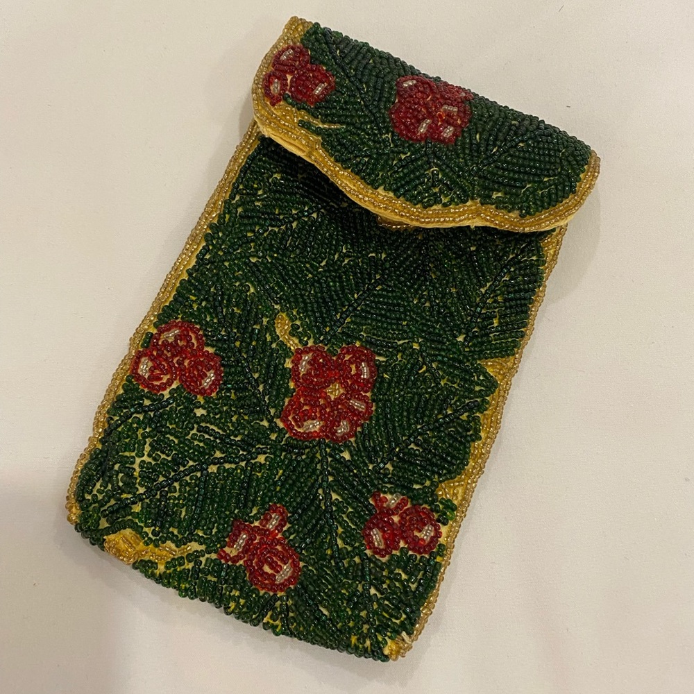 VINTAGE Beaded Eyeglass Case